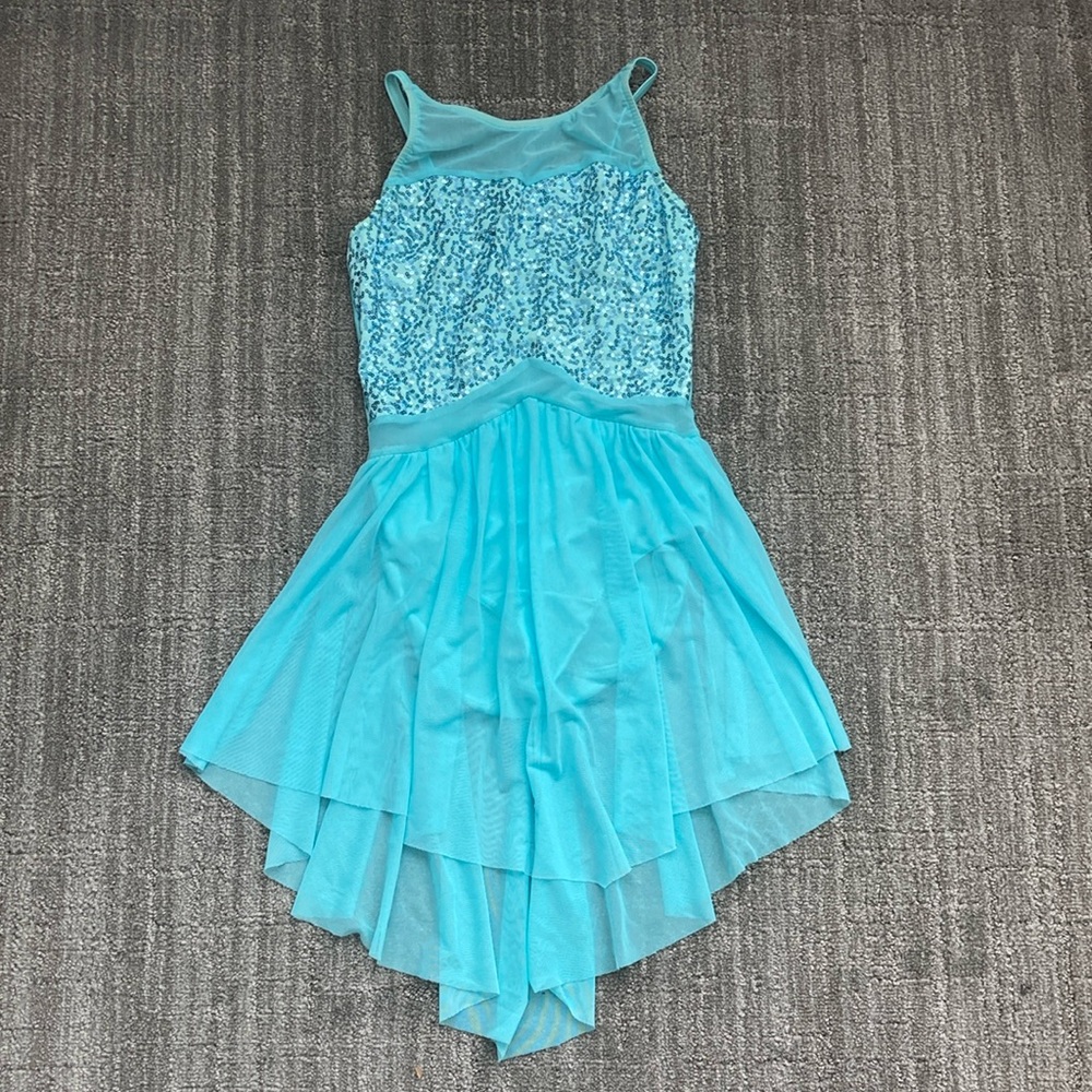 Glamour Sequin Lyrical Dance Dress w/ Sheer Skirt